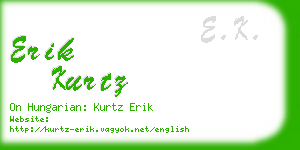 erik kurtz business card